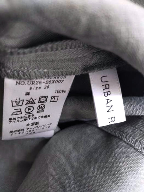 アーバンリサーチ URBAN RESEARCH ギャザーロングリネンワンピース レディース JPN:38