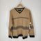 トミーヒルフィガー TOMMY HILFIGER ボックスシルエット Vネック ウール 柄ニット メンズ JPN:S