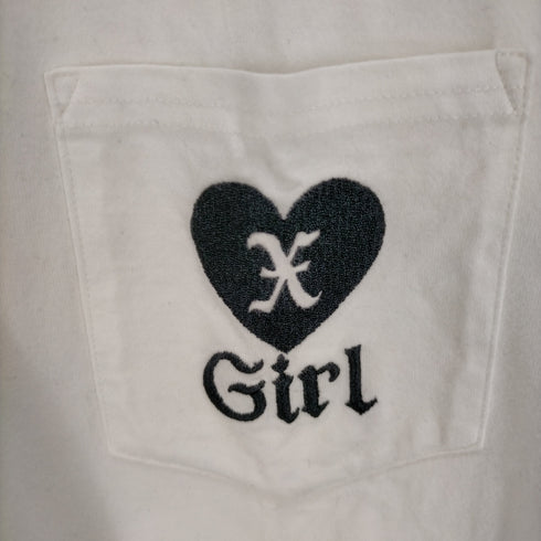 エックスガール X-girl 22SS HEART EMBROIDERY POCKET S/S TEE レディース L