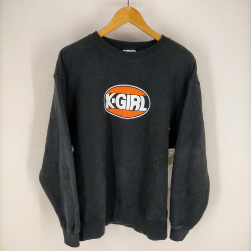エックスガール X-girl 22SS OVAL LOGO CREW SWEAT TOP レディース S
