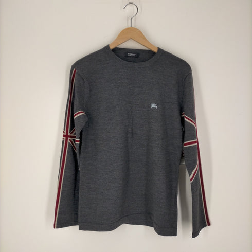 バーバリーブラックレーベル BURBERRY BLACK LABEL ユニオンジャック柄 ホース刺繍ニット メンズ 2