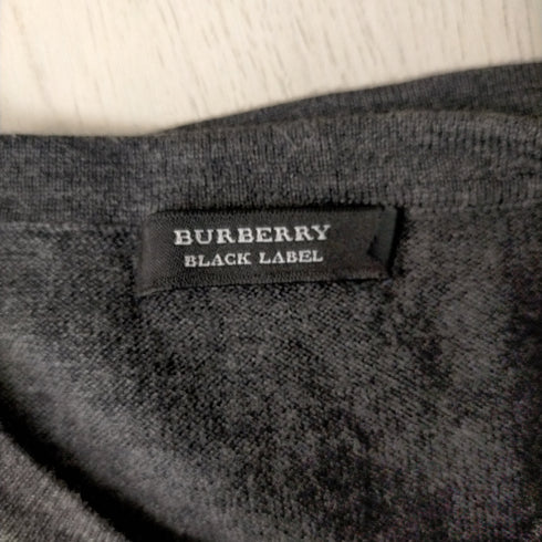 バーバリーブラックレーベル BURBERRY BLACK LABEL ユニオンジャック柄 ホース刺繍ニット メンズ 2