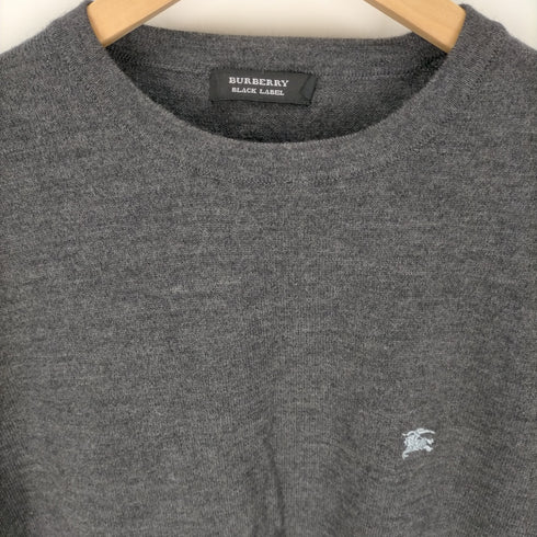 バーバリーブラックレーベル BURBERRY BLACK LABEL ユニオンジャック柄 ホース刺繍ニット メンズ 2