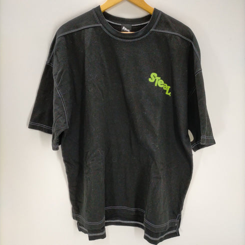 Steal 切替 プリント Tシャツ メンズ