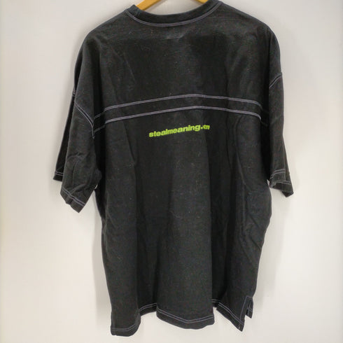 Steal 切替 プリント Tシャツ メンズ