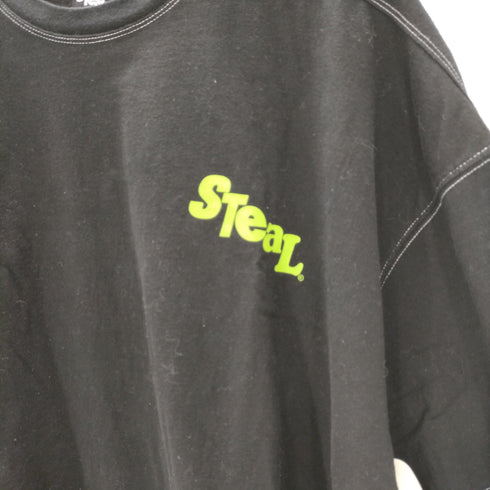 Steal 切替 プリント Tシャツ メンズ