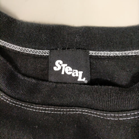 Steal 切替 プリント Tシャツ メンズ