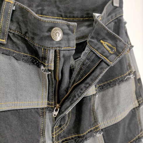 エックスガール X-girl 22SS パッチワーク デニムフレアパンツ レディース S