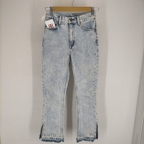 エックスガール X-girl 21AW CHEMICAL WASH SIDE SLIT FLARED DENIM PANTS レディース XS