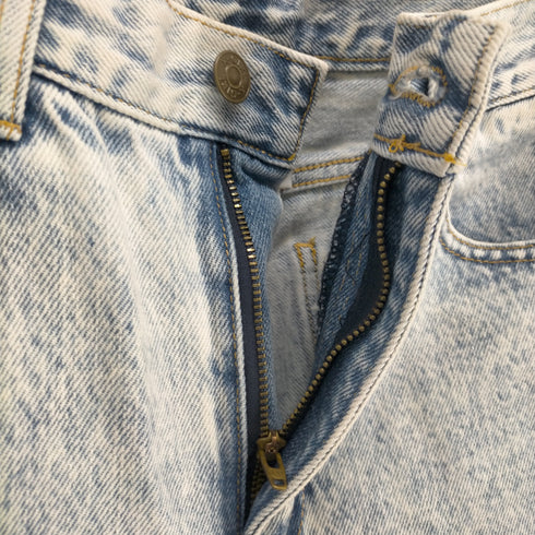 エックスガール X-girl 21AW CHEMICAL WASH SIDE SLIT FLARED DENIM PANTS レディース XS