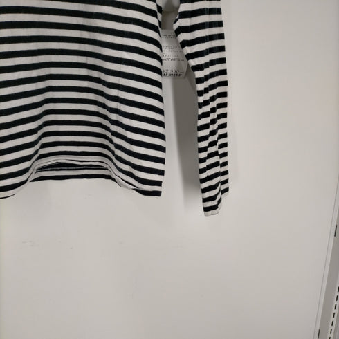 プレイコムデギャルソン PLAY COMME des GARCONS AD2016 ワンポイント レッド ハート ロングボーダーTシャツ レディース JPN:L
