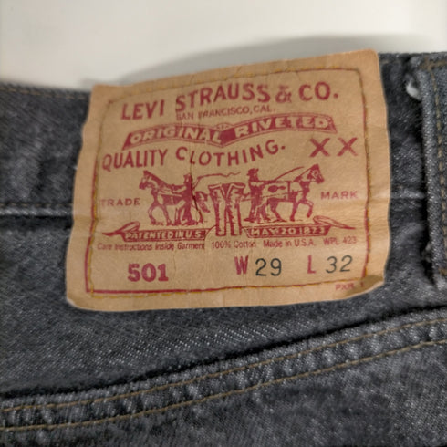リーバイス Levis 90S USA製 501 ボタン裏532刻印 ブラックデニム パンツ メンズ W29L32