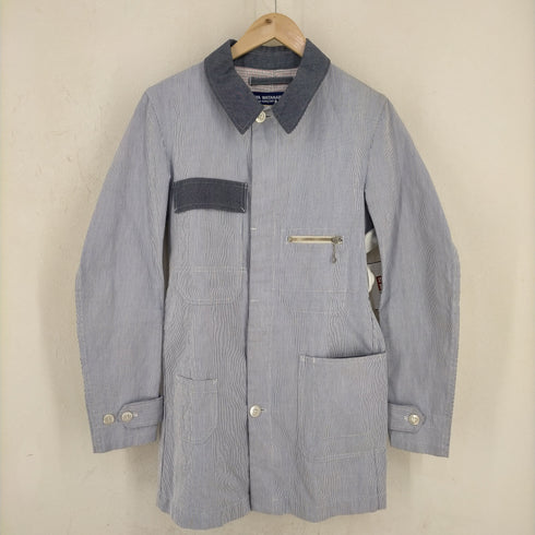 ジュンヤワタナベコムデギャルソンマン JUNYA WATANABE COMME des GARCONS MAN AD2012 HERVIER PRODUCTIONS ヒッコリーストライプ 比翼カバーオール メンズ JPN:S