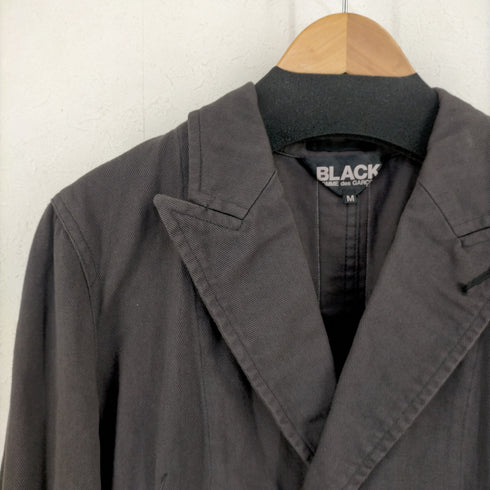 ブラックコムデギャルソン BLACK COMME des GARCONS AD2012 製品染め バックストライプ燕尾ジャケット メンズ JPN:M