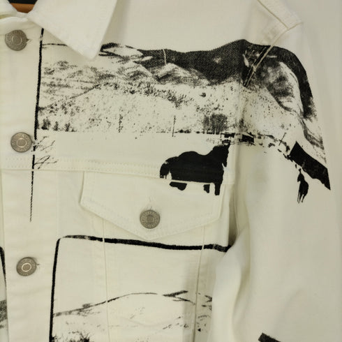 カルバンクラインジーンズ Calvin Klein Jeans PHOTO ART TRUCKER DENIM JACKET メンズ import:S