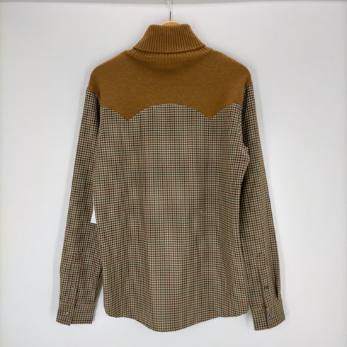 ミスタージェントルマン MR.GENTLEMAN SHIRT MIX TURTLE NECK KNIT メンズ