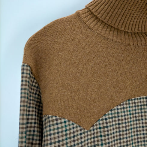 ミスタージェントルマン MR.GENTLEMAN SHIRT MIX TURTLE NECK KNIT メンズ
