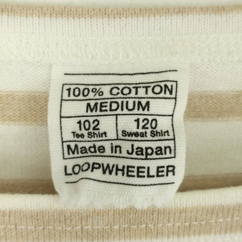 ループウィラー LOOPWHEELER ボーダー S/S TEE メンズ M
