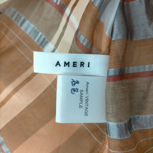 アメリ AMERI チェック柄 シースルージップブラウス レディース FREE