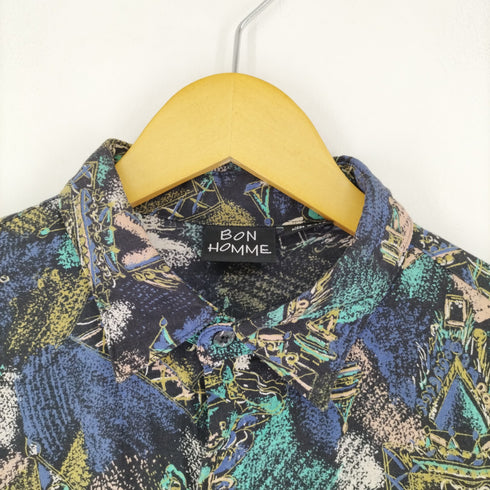 Bon Homme USA製 総柄シャツ メンズ L