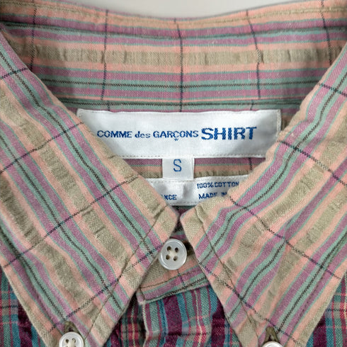 コムデギャルソンシャツ COMME des GARCONS SHIRT フランス製 シアサッカーチェックB.Dシャツ メンズ import:S