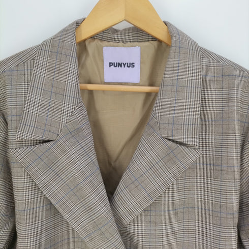 プニュズ PUNYUS 19AW チェックダブルブレストテーラードジャケット レディース 3