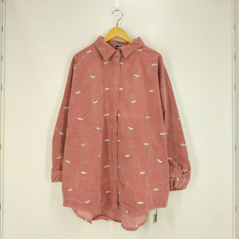 プニュズ PUNYUS 18AW 目玉焼き刺繍コーデュロイシャツ レディース 4