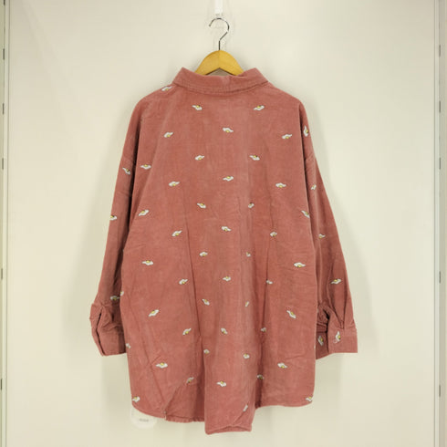 プニュズ PUNYUS 18AW 目玉焼き刺繍コーデュロイシャツ レディース 4