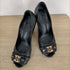 トリーバーチ TORY BURCH CARNELL HIGH OPEN TOE WEDGE レディース 9.5