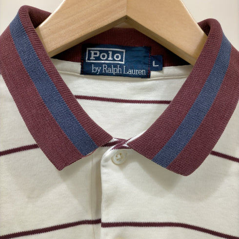 ポロバイラルフローレン Polo by RALPH LAUREN ボーダー コットンポロシャツ メンズ JPN:L
