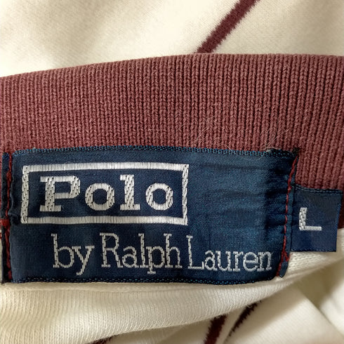 ポロバイラルフローレン Polo by RALPH LAUREN ボーダー コットンポロシャツ メンズ JPN:L