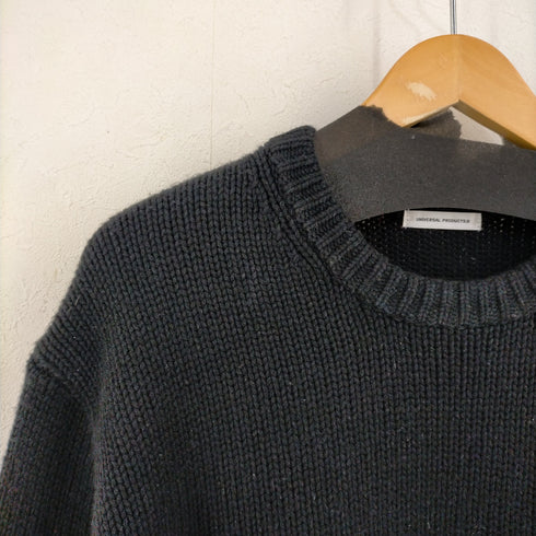 ユニバーサルプロダクツ UNIVERSAL PRODUCTS Low Gage Cashmere Crew Neck Knit カシミヤ混クルーネックニット メンズ JPN:3