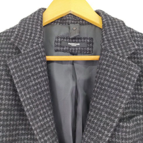 モルガンオム MORGAN HOMME ウールチェックチェスターコート メンズ M