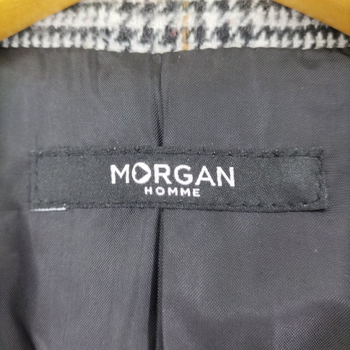 モルガンオム MORGAN HOMME ウールチェックチェスターコート メンズ M