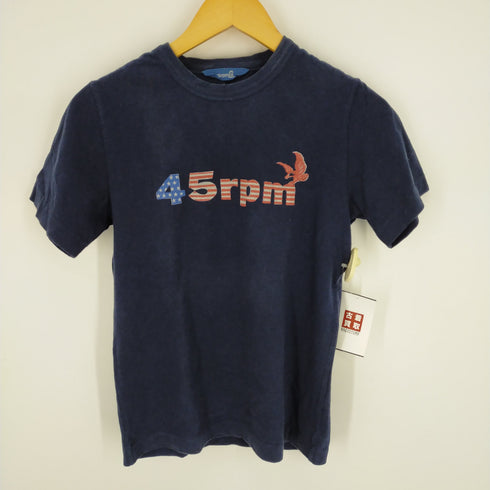 フォーティーファイブアールピーエム 45rpm ユニオンジャックロゴ クルーネックTシャツ レディース 1