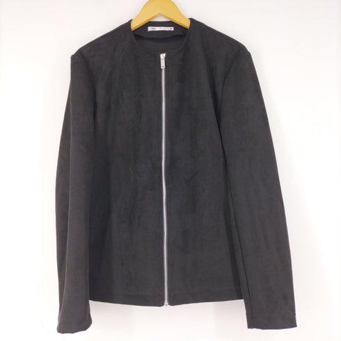 ザラ ZARA スウェードライクノーカラーブルゾン メンズ メンズ M