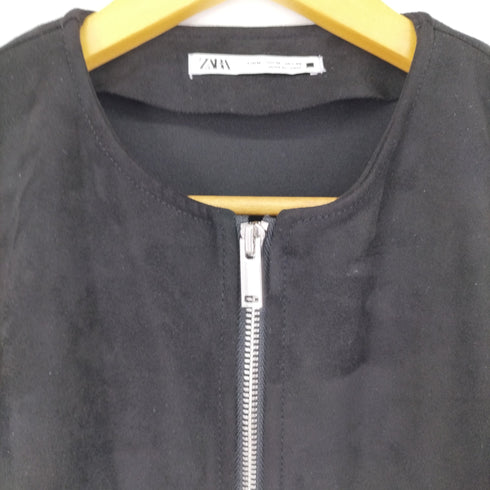 ザラ ZARA スウェードライクノーカラーブルゾン メンズ メンズ M