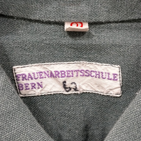 Frauenarbeitsschuleber スイス軍 プルオーバーエポレットグランパシャツ メンズ 39