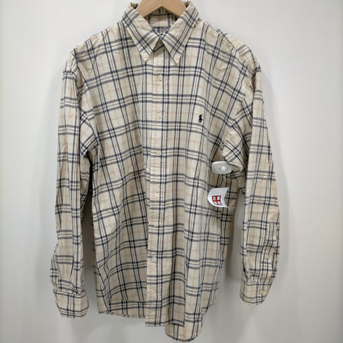 ラルフローレン RALPH LAUREN ポニーチェック柄ボタンダウンシャツ メンズ JPN:M