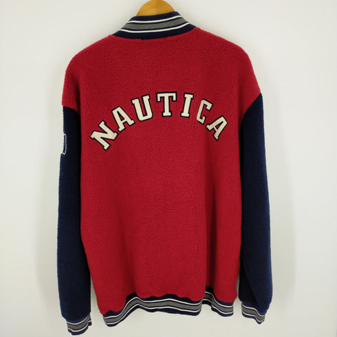 ノーティカ NAUTICA リブライン ナンバリング バックロゴ ハーフジップブルゾン メンズ import:L