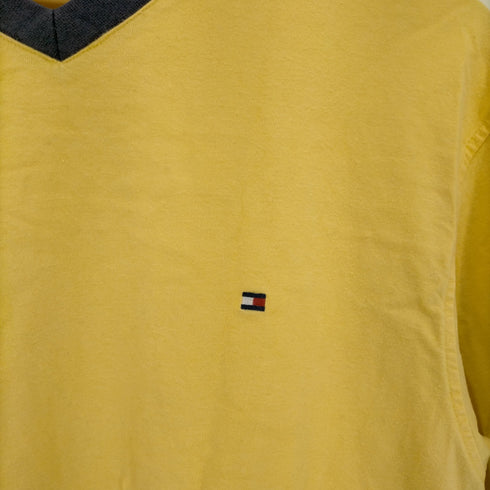 トミーヒルフィガー TOMMY HILFIGER VネックロングスリーブTシャツ メンズ import:S