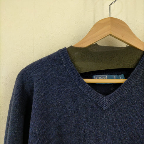 ポロバイラルフローレン Polo by RALPH LAUREN ポニー刺繍 Vネックニット メンズ JPN:L