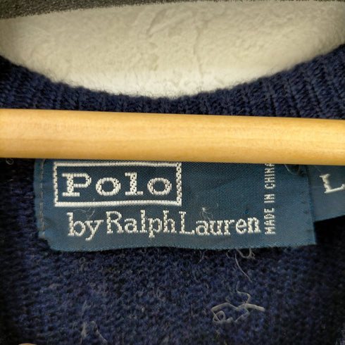 ポロバイラルフローレン Polo by RALPH LAUREN ポニー刺繍 Vネックニット メンズ JPN:L