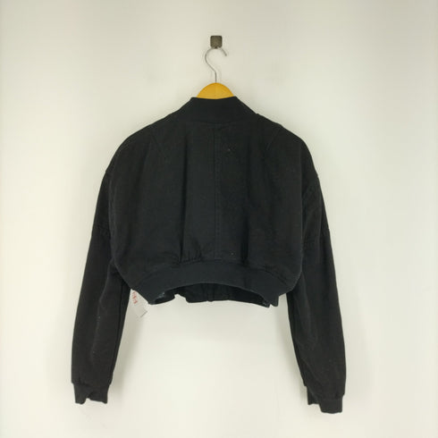 ザラ ZARA DENIM CROPPED PUFFER JACKET レディース M