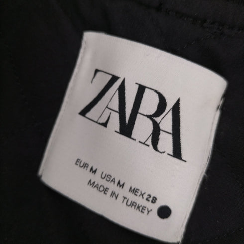ザラ ZARA DENIM CROPPED PUFFER JACKET レディース M