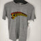 USA製 2枚タグ SUPERMAN ロゴ Tシャツ しみこみプリント コピーライト1977 レーヨン混 シングルステッチ メンズ import:M