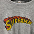 USA製 2枚タグ SUPERMAN ロゴ Tシャツ しみこみプリント コピーライト1977 レーヨン混 シングルステッチ メンズ import:M