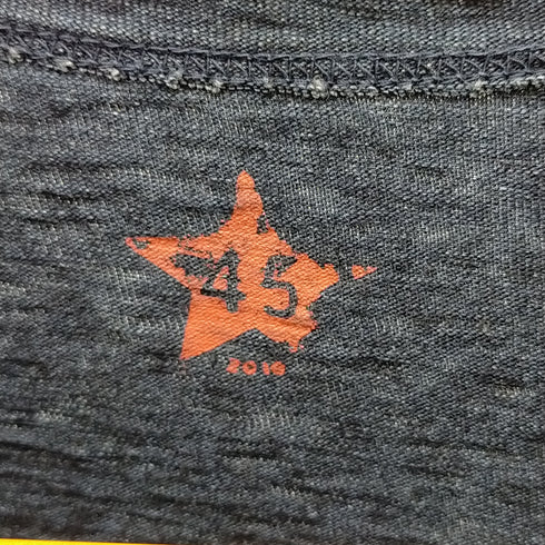 フォーティーファイブアールピーエム 45rpm インディゴ ステンシルプリント クルーネックTシャツ レディース 2