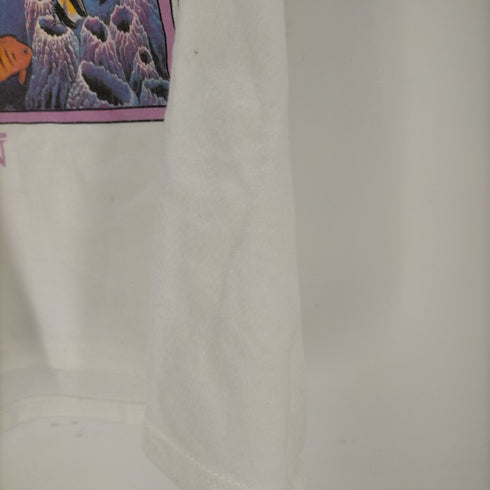 90S USA製 2枚タグ キャラクター プリント Tシャツ SORCERER OF THE SEAS LASSEN メンズ import:S