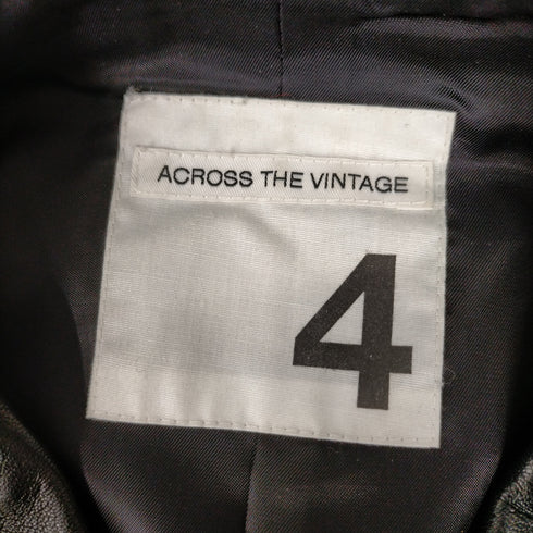 アクロスザヴィンテージ ACROSS THE VINTAGE ラムレザー ダブル ライダース ジャケット レディース JPN:4